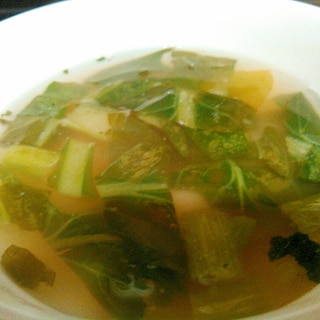 青梗菜の中華風スープ